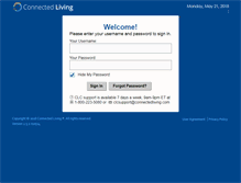 Tablet Screenshot of connectedliving.net